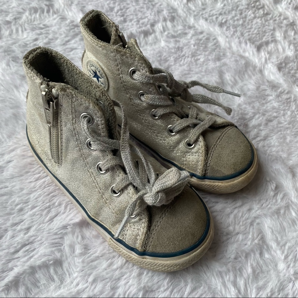 CONVERSE silver high tops